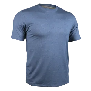 2UNDR Luxury Crew Tee - HEATHERED INDIGO