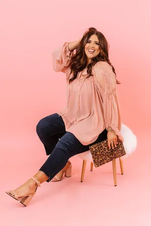 All Day Chic Lace Top in Blush Curves