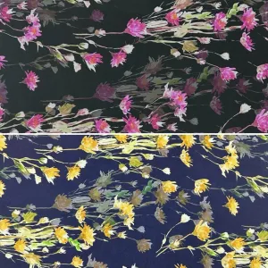 All Over Bouquets Viscose Lawn Fabric