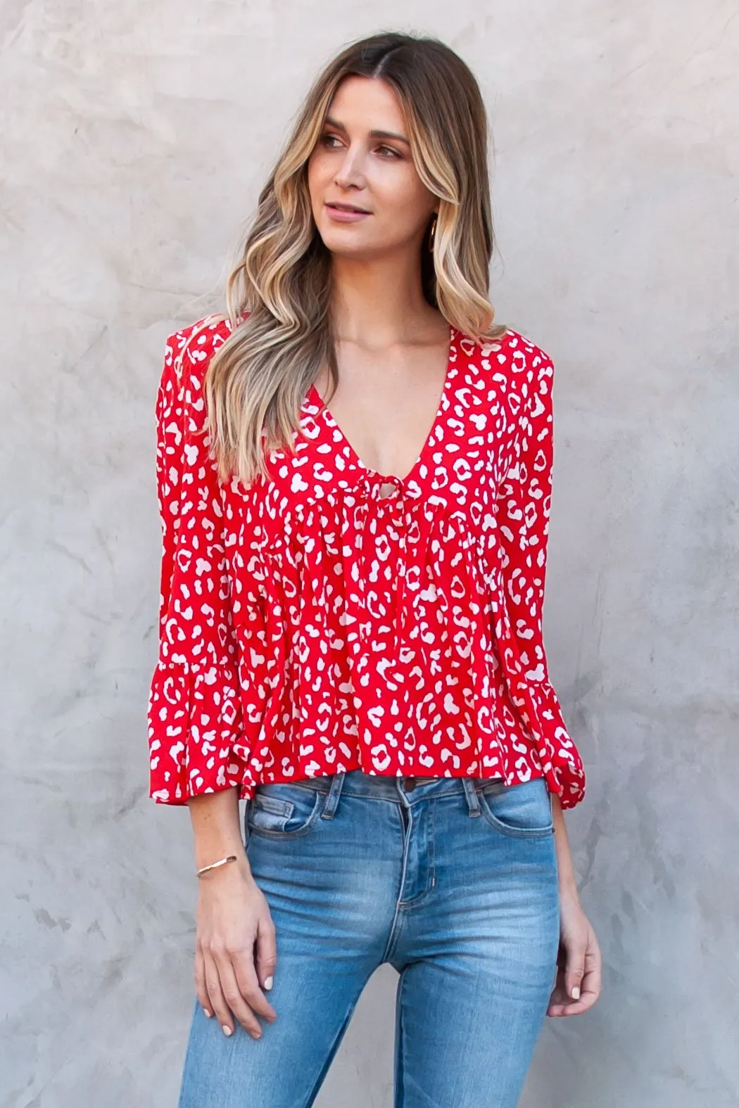 Bahia Long Sleeve Ruffle Blouse