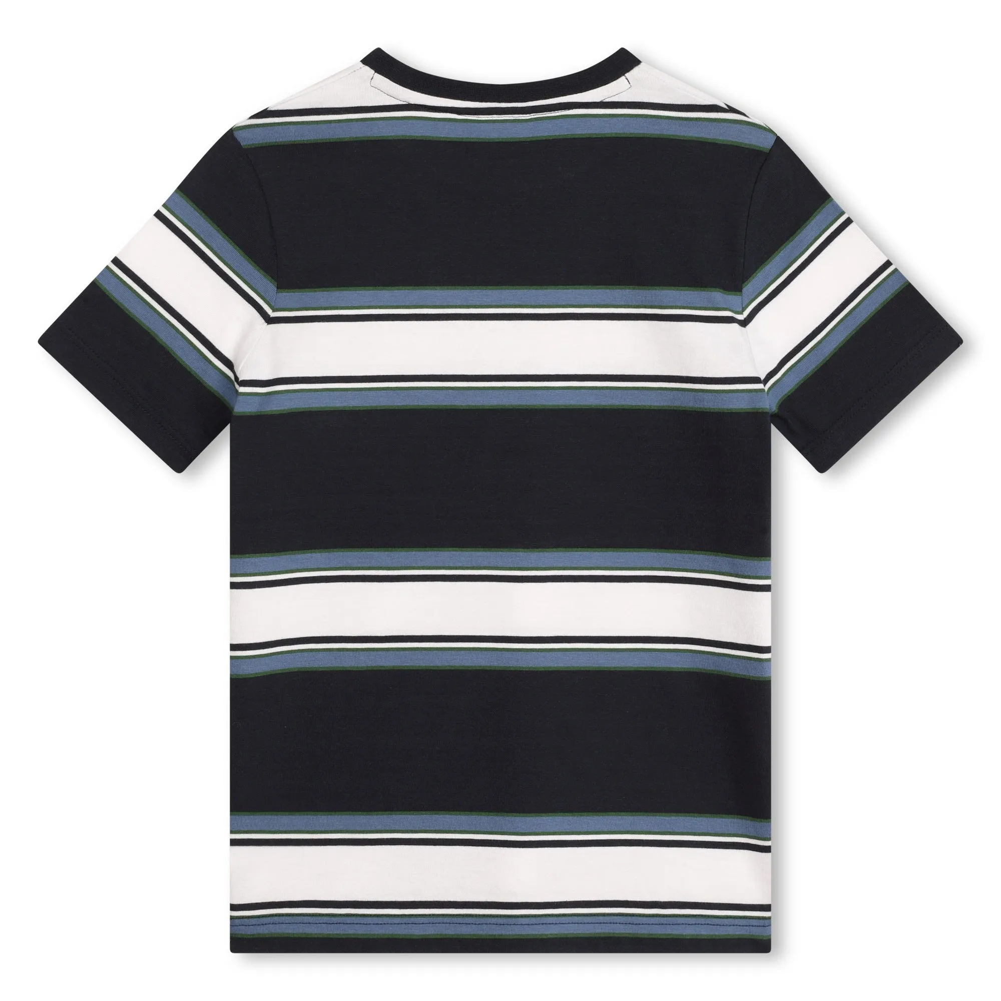 Blue Cotton Striped T-Shirt