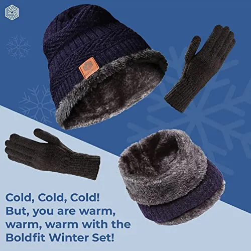 **Warm Winter Clothing Set for Men and Women: Beanie Cap, Woolen Gloves, Mufflers, and Neck Warmer**