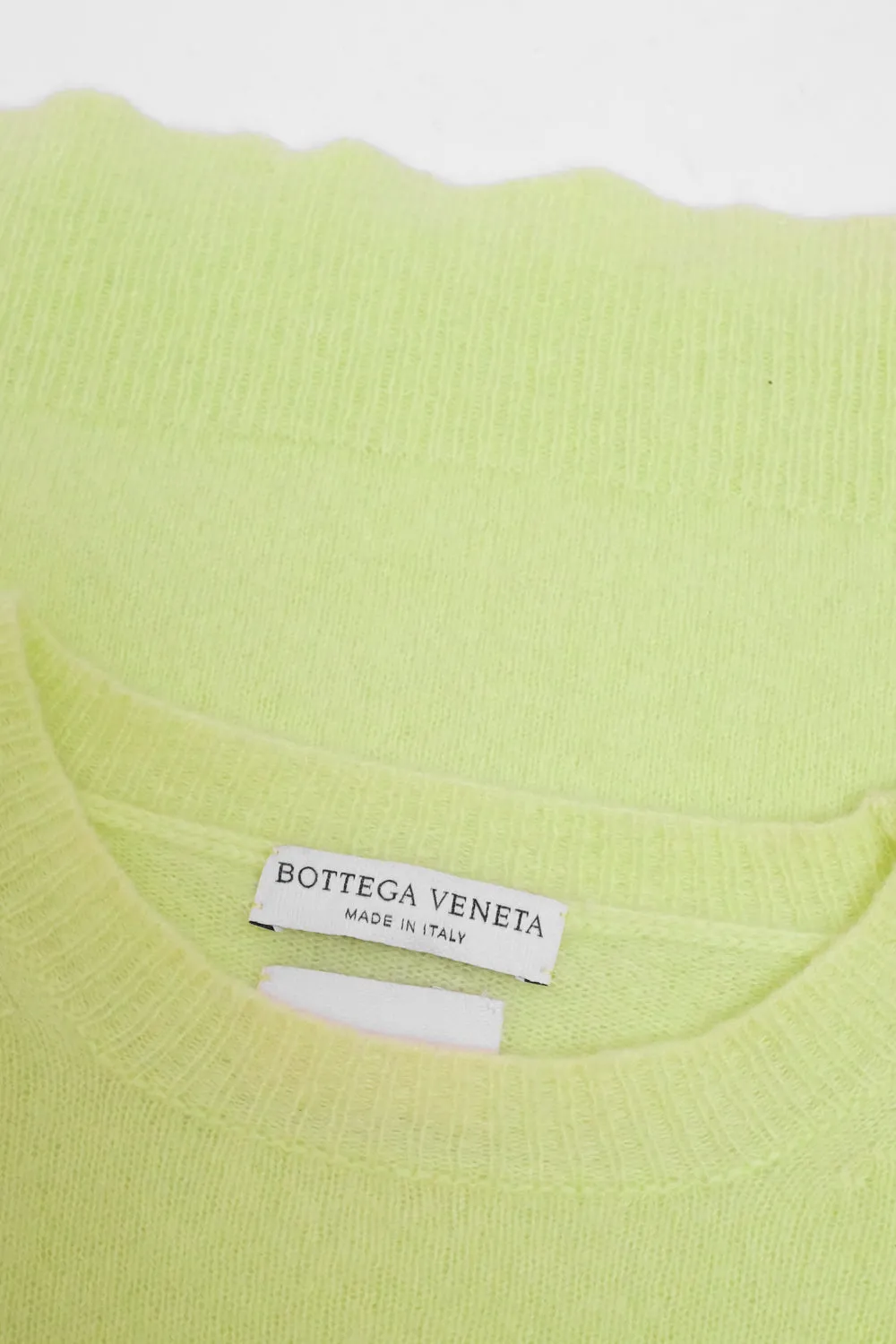 BOTTEGA VENETA PURE LIGHT CASHMERE LIME KNIT