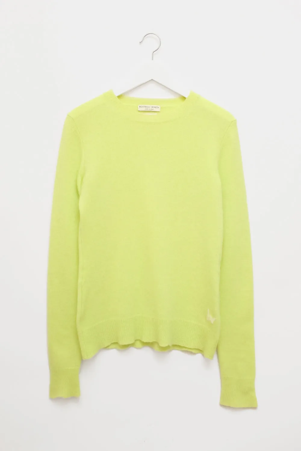 BOTTEGA VENETA PURE LIGHT CASHMERE LIME KNIT