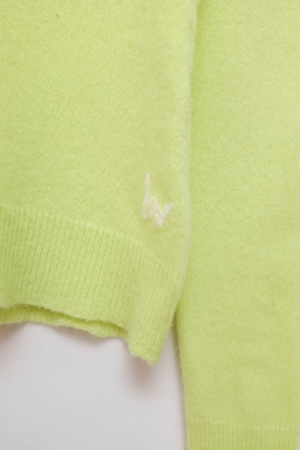 BOTTEGA VENETA PURE LIGHT CASHMERE LIME KNIT