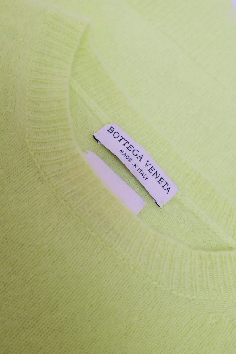 BOTTEGA VENETA PURE LIGHT CASHMERE LIME KNIT