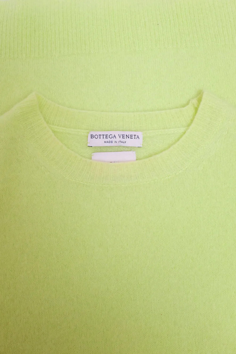 BOTTEGA VENETA PURE LIGHT CASHMERE LIME KNIT