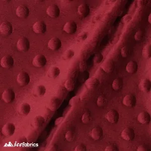 Burgundy Minky Dot Fabric