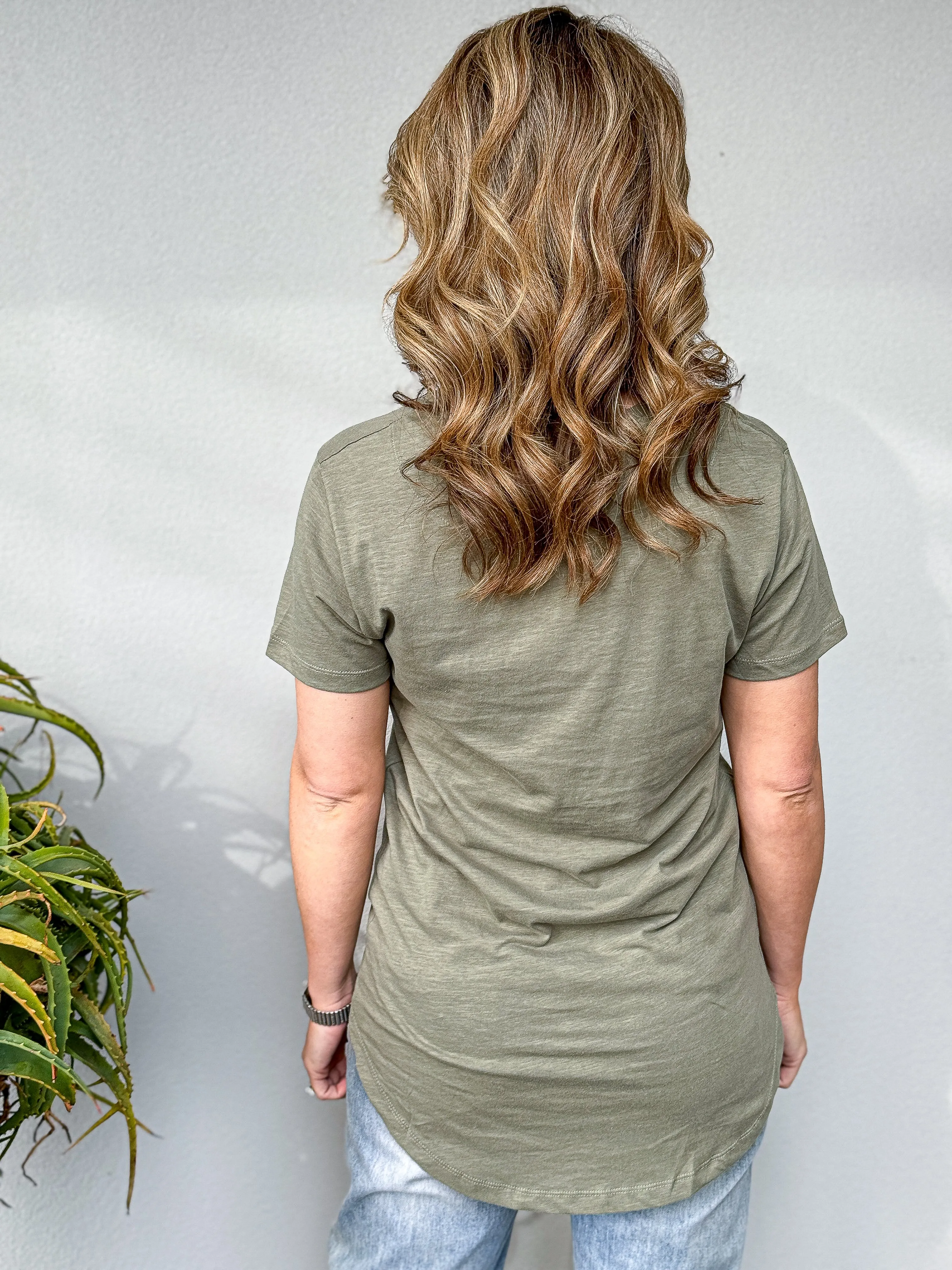 Classic Round Neck Tee - Khaki