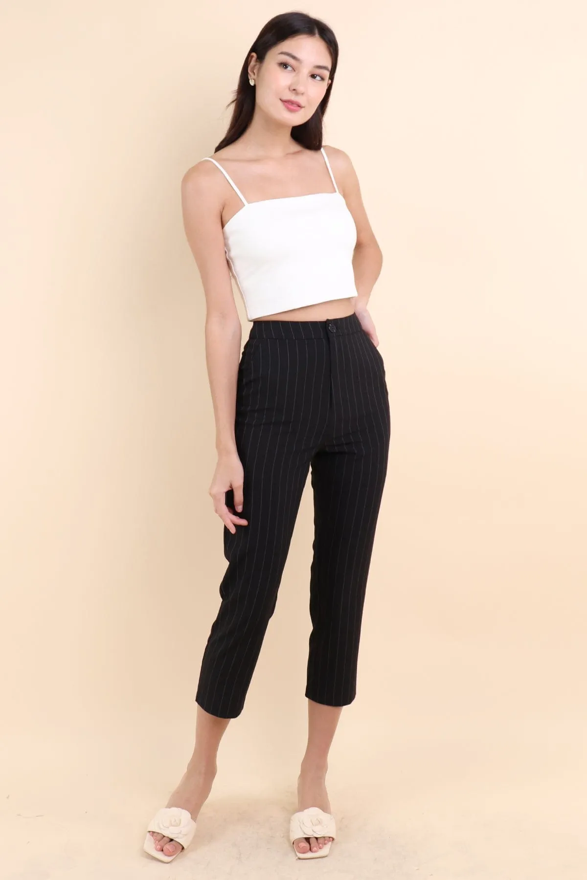 CLEO TAILORED PANTS IN BLACK