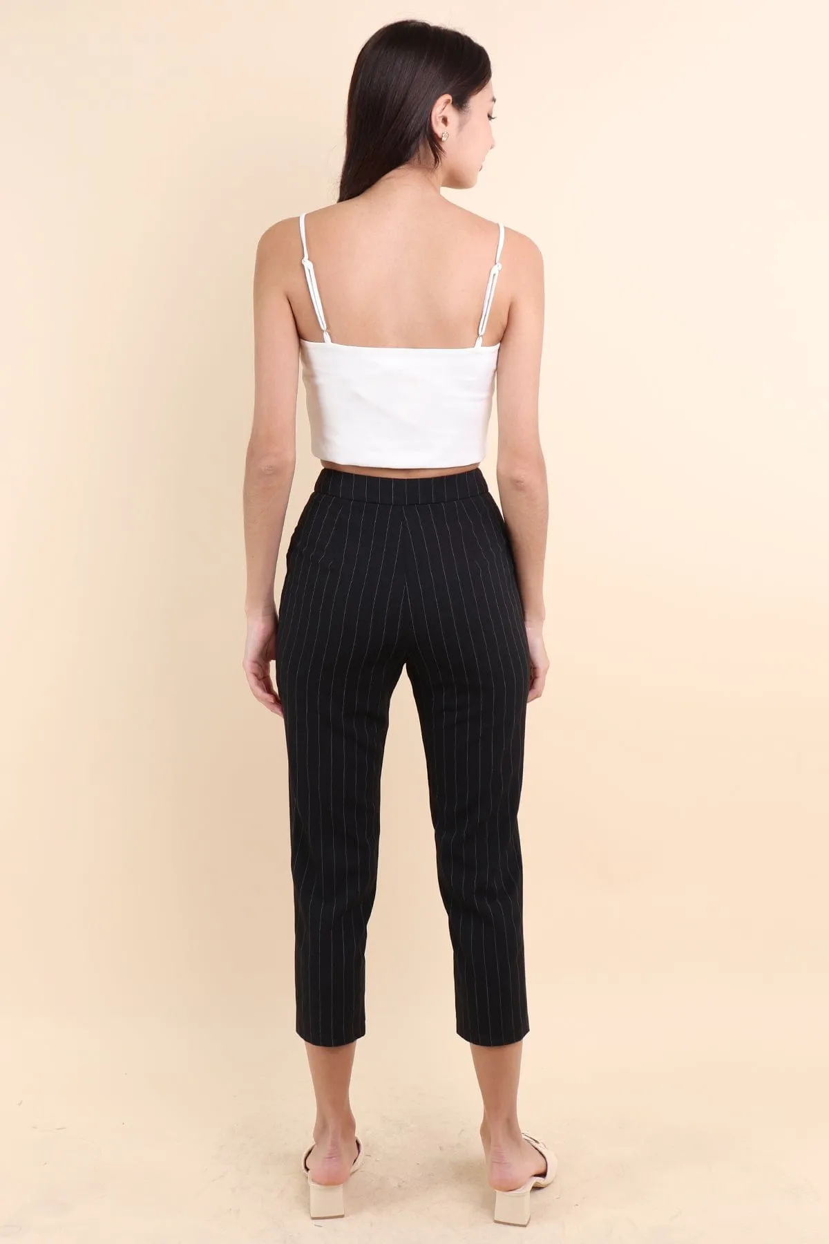 CLEO TAILORED PANTS IN BLACK