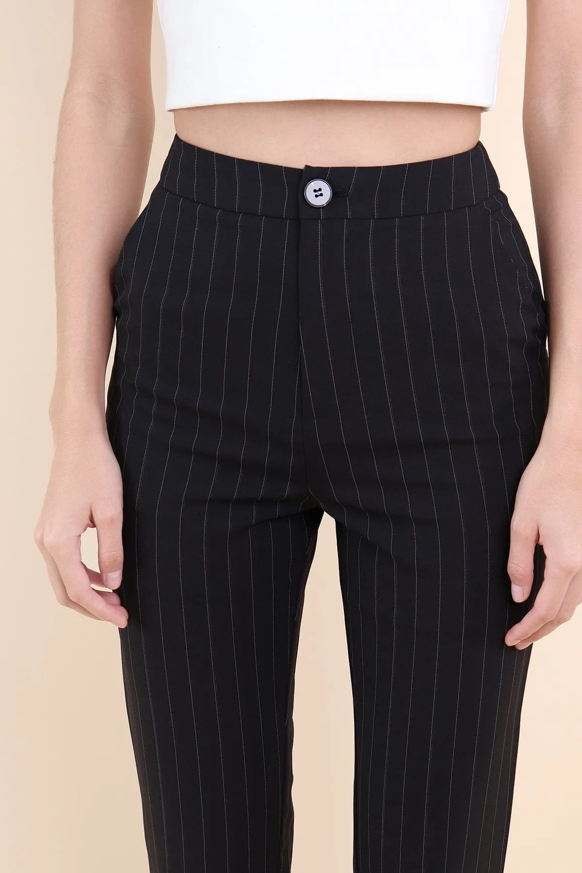 CLEO TAILORED PANTS IN BLACK