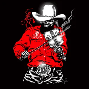 Devil's Fiddle Player | Death Before Pop Country Tee | Classic Country Inspired Zombies