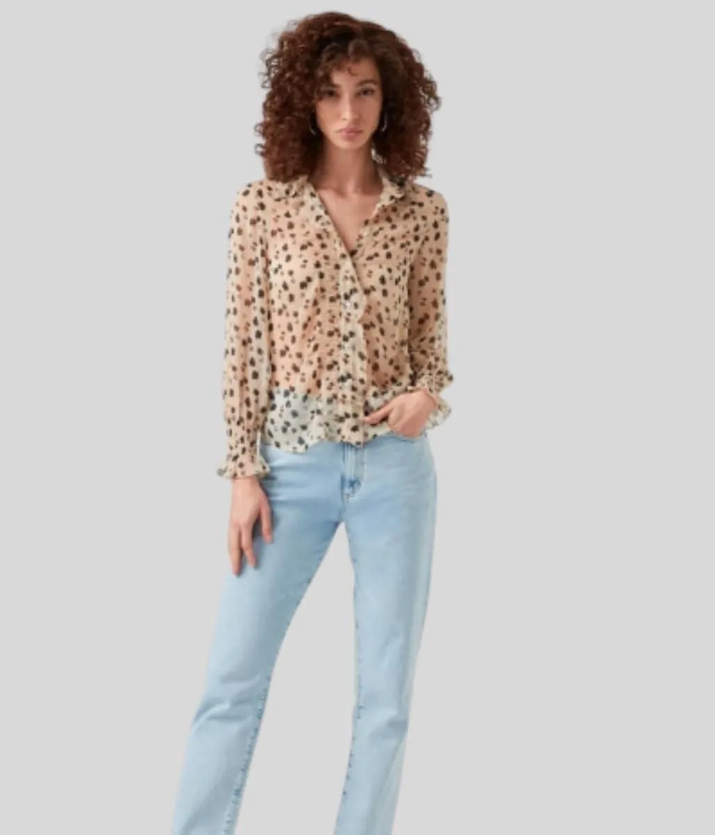 Dolores Floral Print Crinkle Shirt