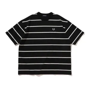 FRED PERRY × BEAMS Border Oversize Pique T-shirts Black