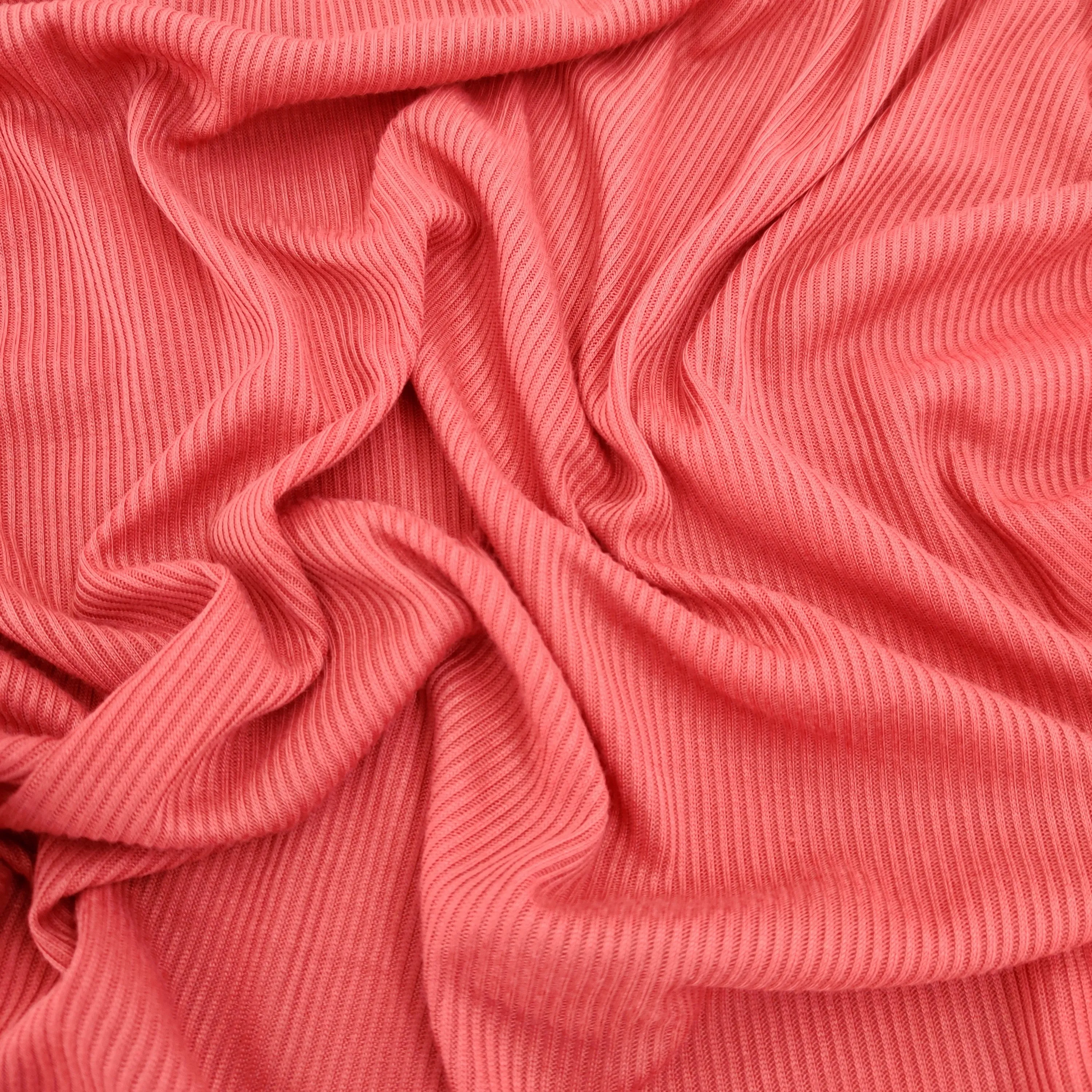 FS591 Poly Cotton Rib Stretch Knit Fabric