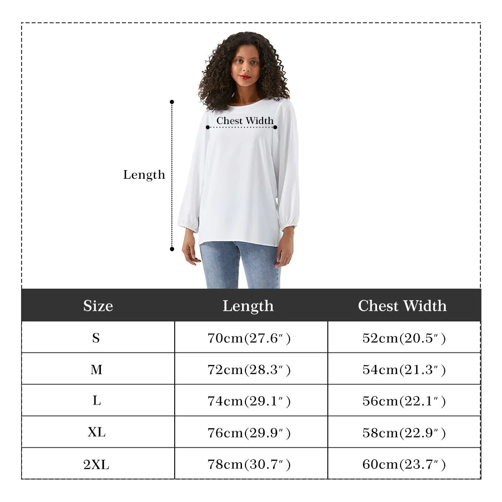 Gemini Woman Zodiac Sign Long Sleeve Chiffon Blouse Inspired by Astrology and Horoscope