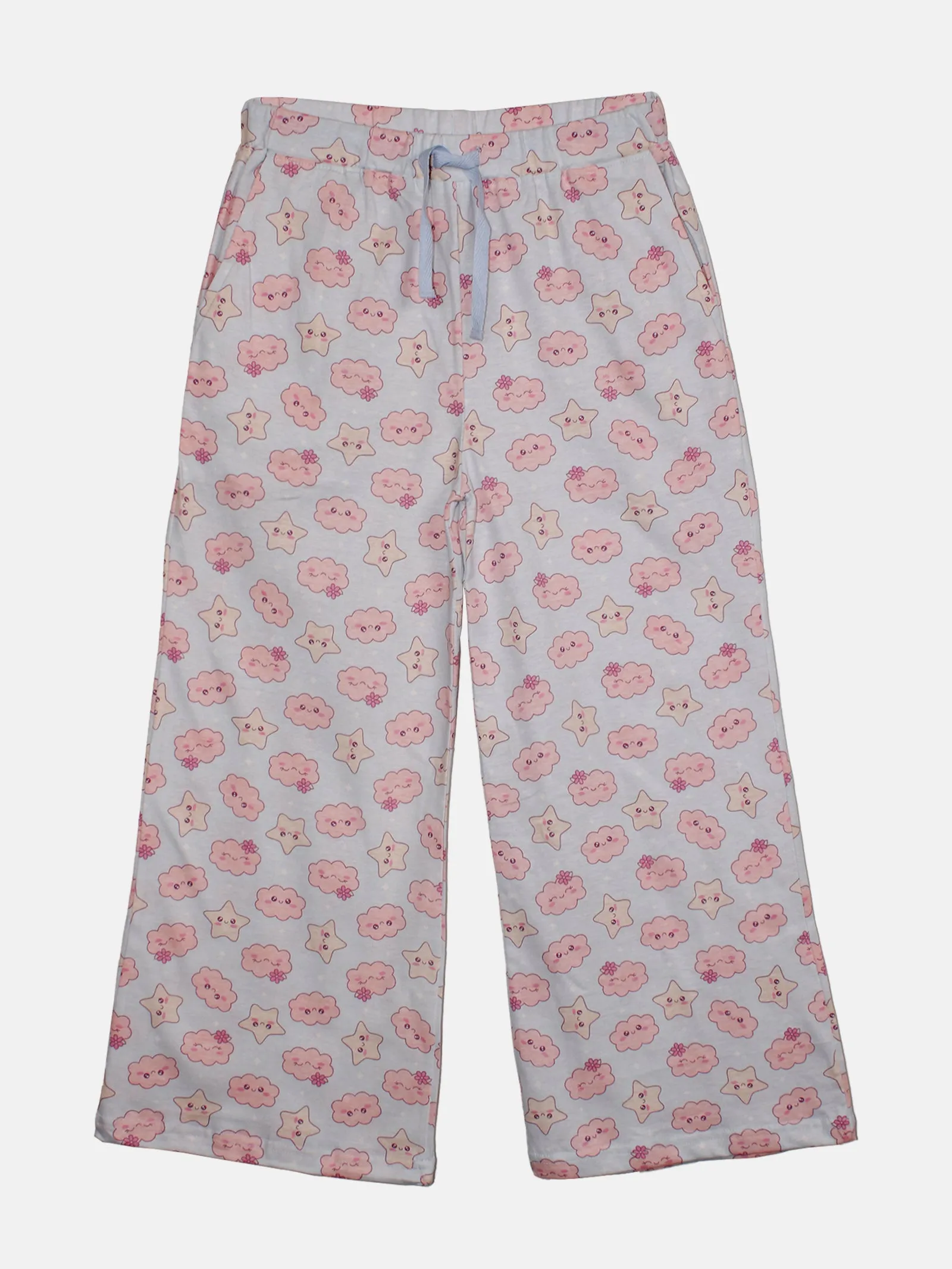 Girls Cotton Printed Pajama Pack Of 2