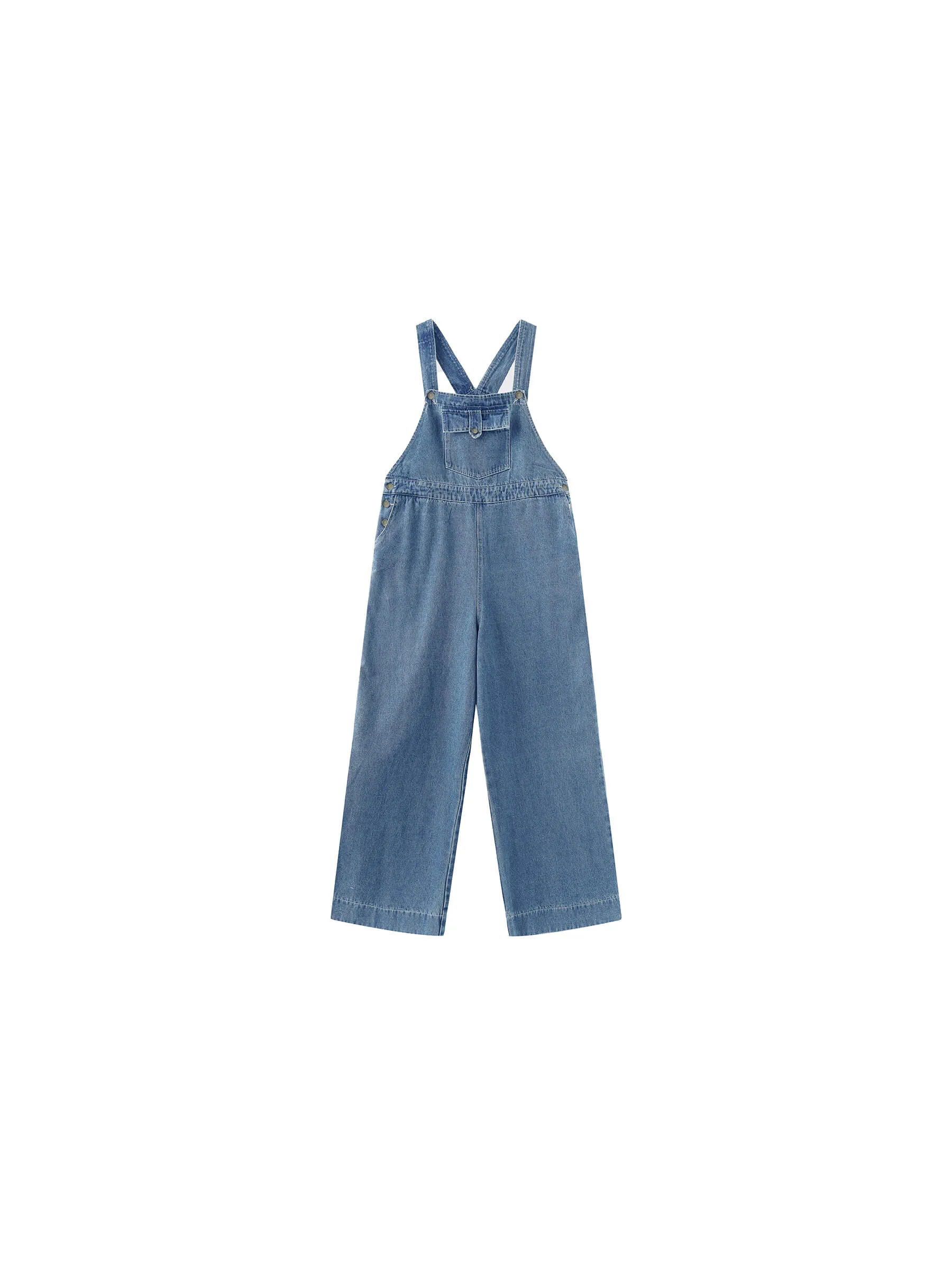 Heavy Washed Retro Denim Overalls