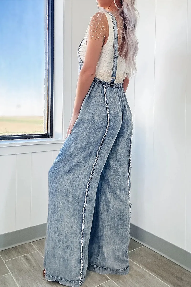 HJT1268 Retro Denim Overalls