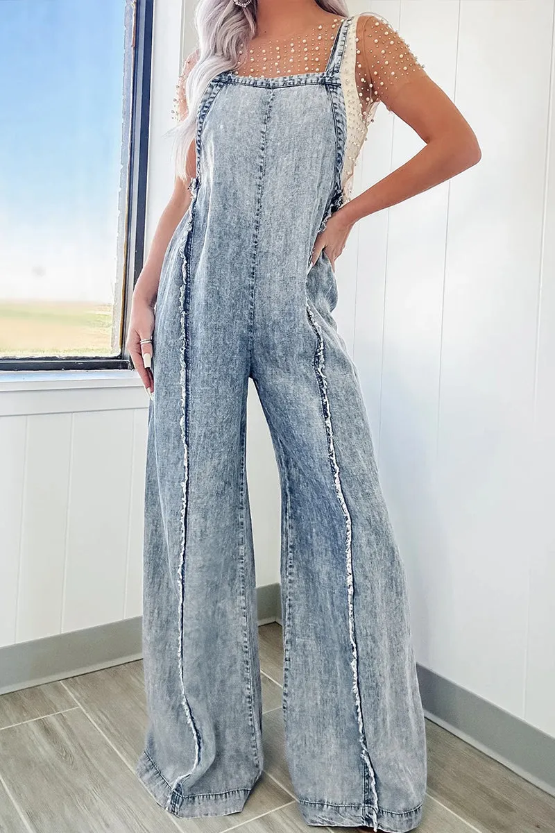 HJT1268 Retro Denim Overalls