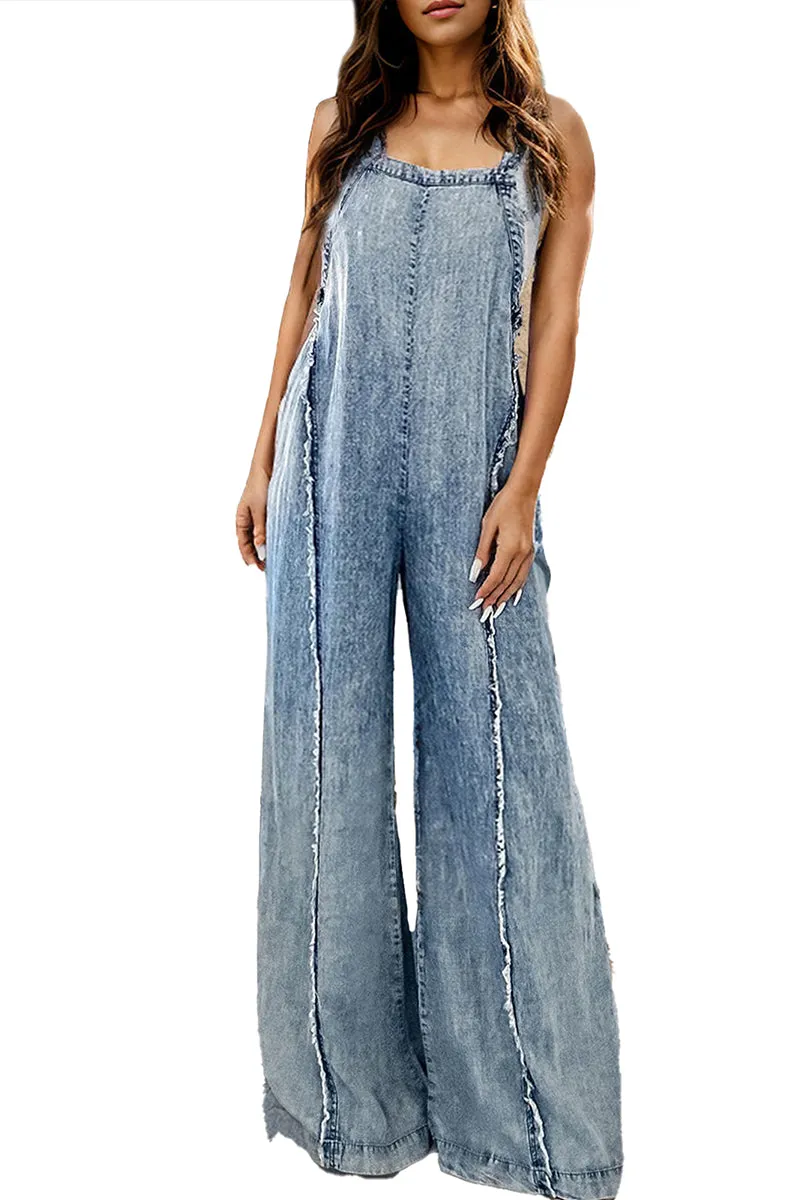 HJT1268 Retro Denim Overalls