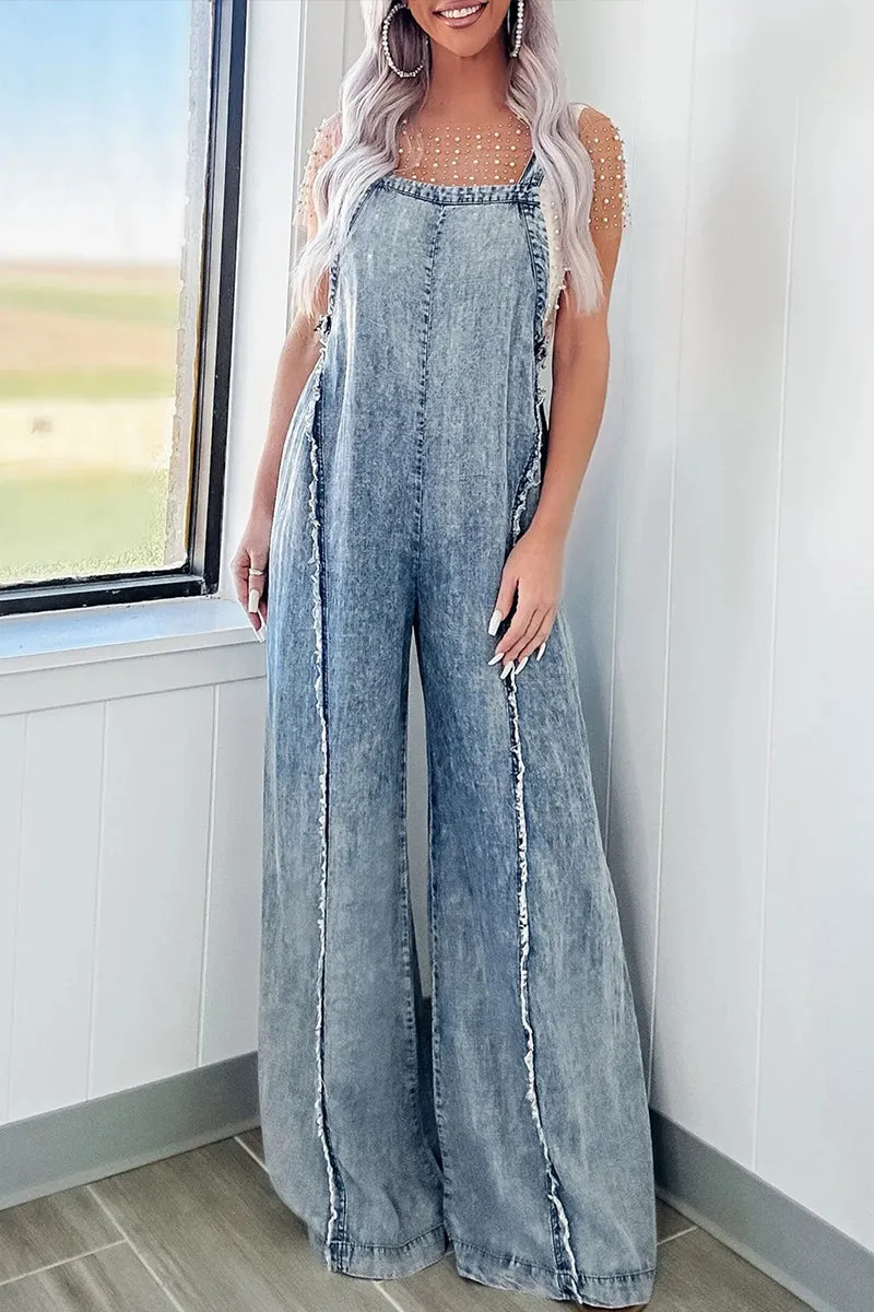 HJT1268 Retro Denim Overalls