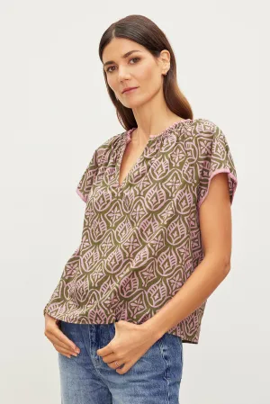 IDA PRINTED BOHO TOP