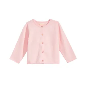 Kids Girl Plain Solid Cardigan,Light Pink