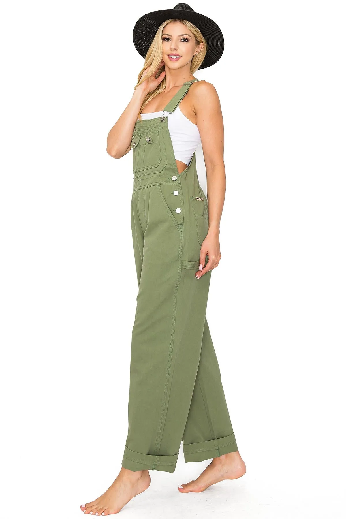 Lana Roux 90s Retro Chino Twill Overalls