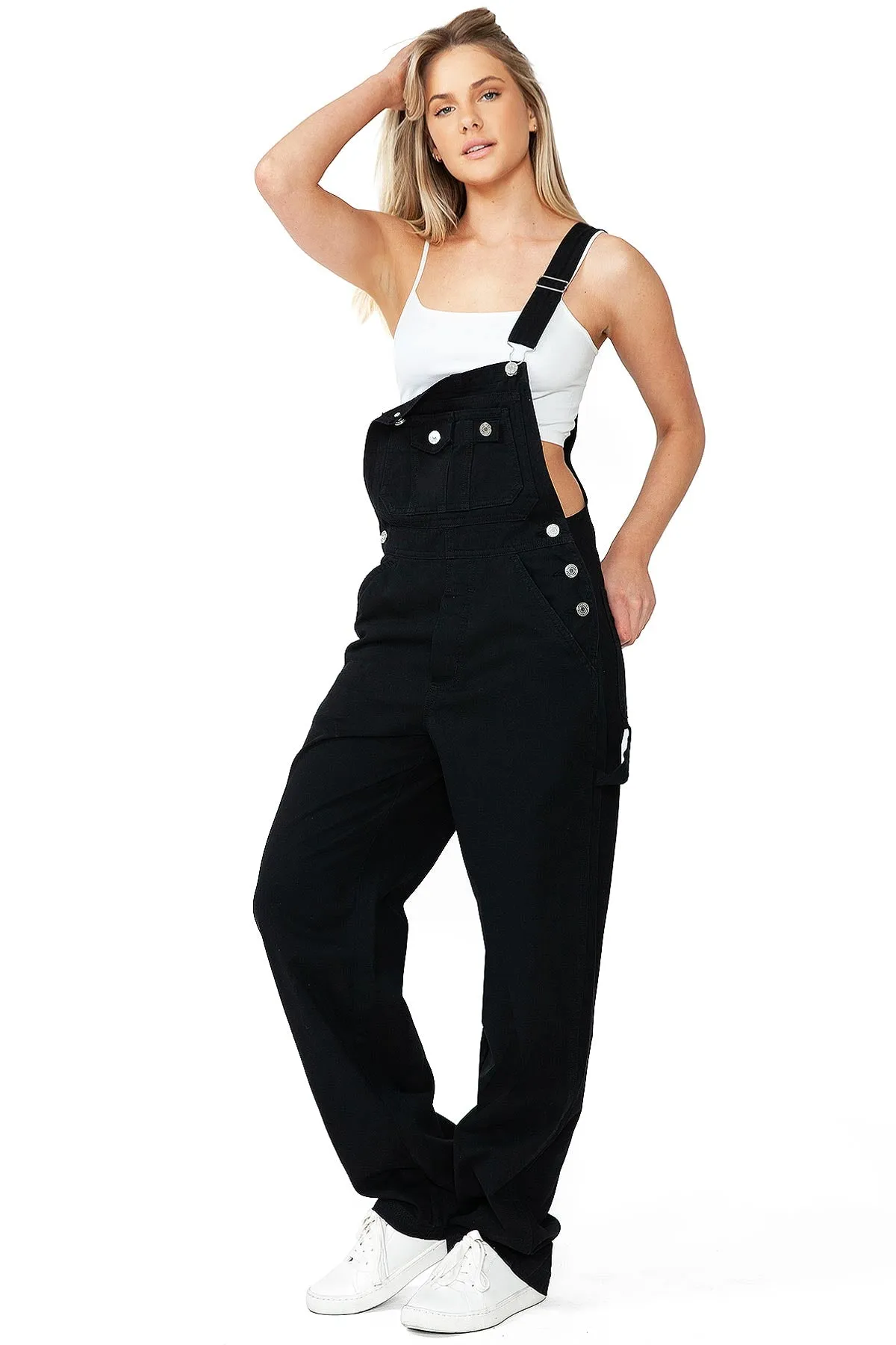 Lana Roux 90s Retro Chino Twill Overalls