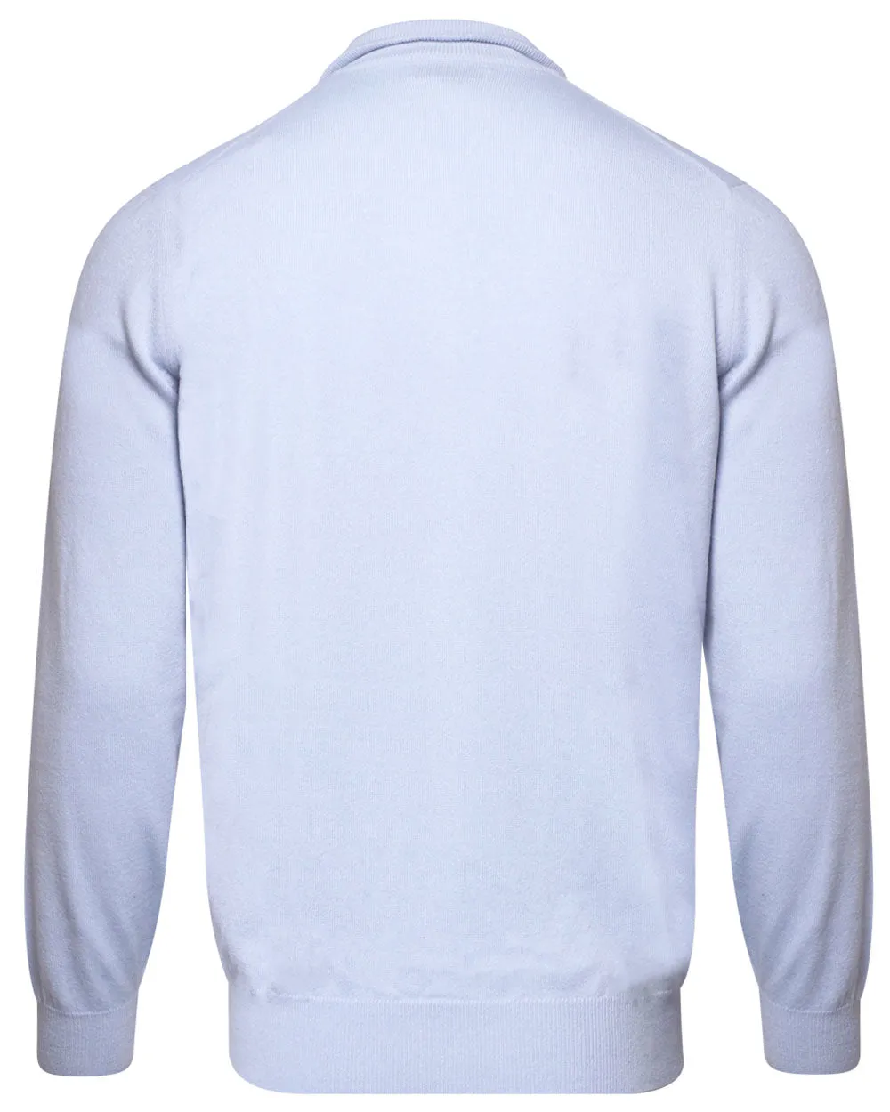 Light Blue Cashmere Quarter Zip