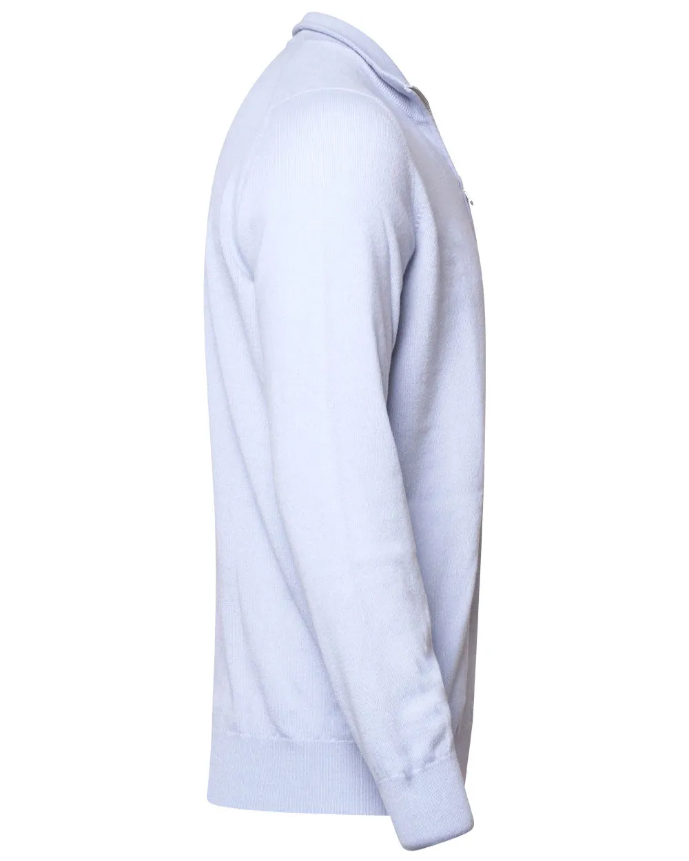 Light Blue Cashmere Quarter Zip