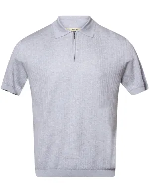 Light Grey Quarter Zip Polo