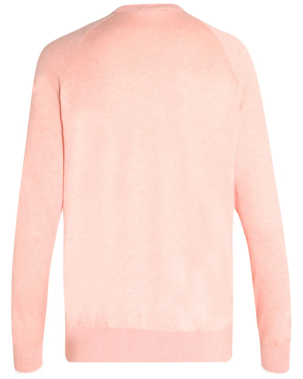 Light Orange Cotton Blend Crewneck Sweatshirt