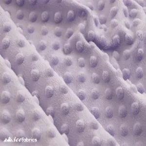 Lilac Dimple Polka Dot Minky Fabric / Ultra Soft /