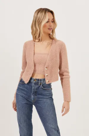 Lorain Fuzzy Knit Cardigan