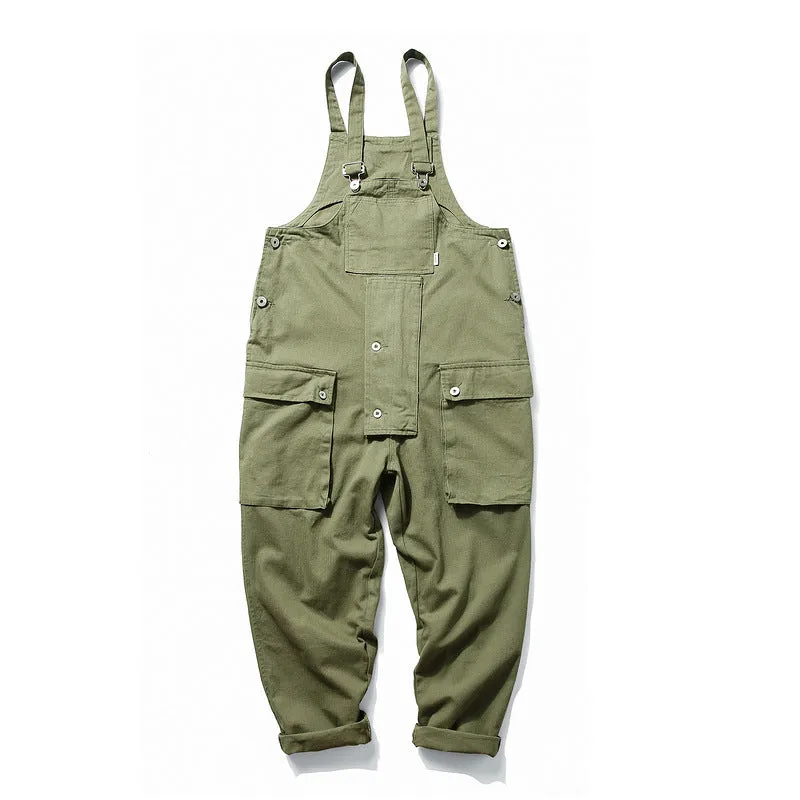 Man Fall Outfits Cargo Pants Overalls Men and Women Teenagers Retro Wide Leg Straight Suspender Worker Pants