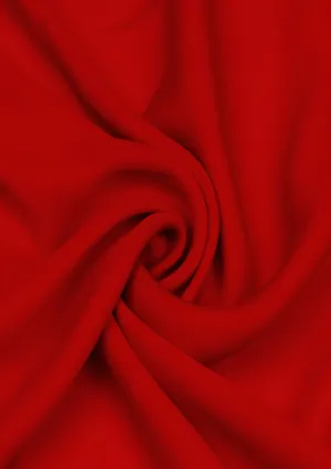 Red 60" Luxury Soft Touch Florenza Crepe Fabric Dress & Craft Non Stretch