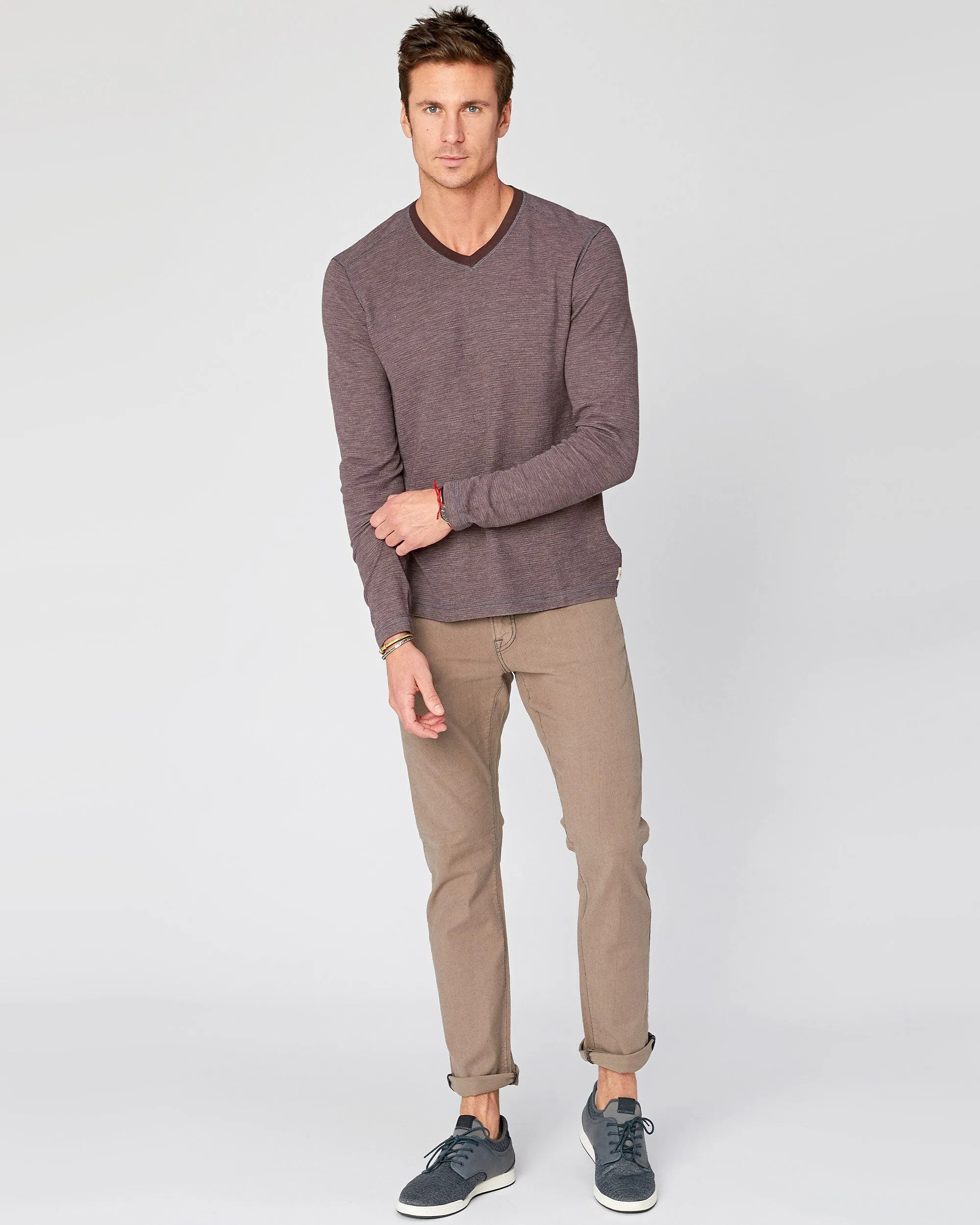 Traske Long Sleeve V Neck