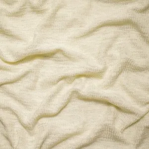 Vintage Ivory Slub Rib Knit Fabric