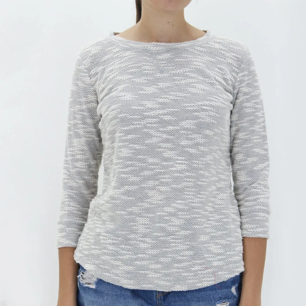 Women's Textured Sweater,Light Grey