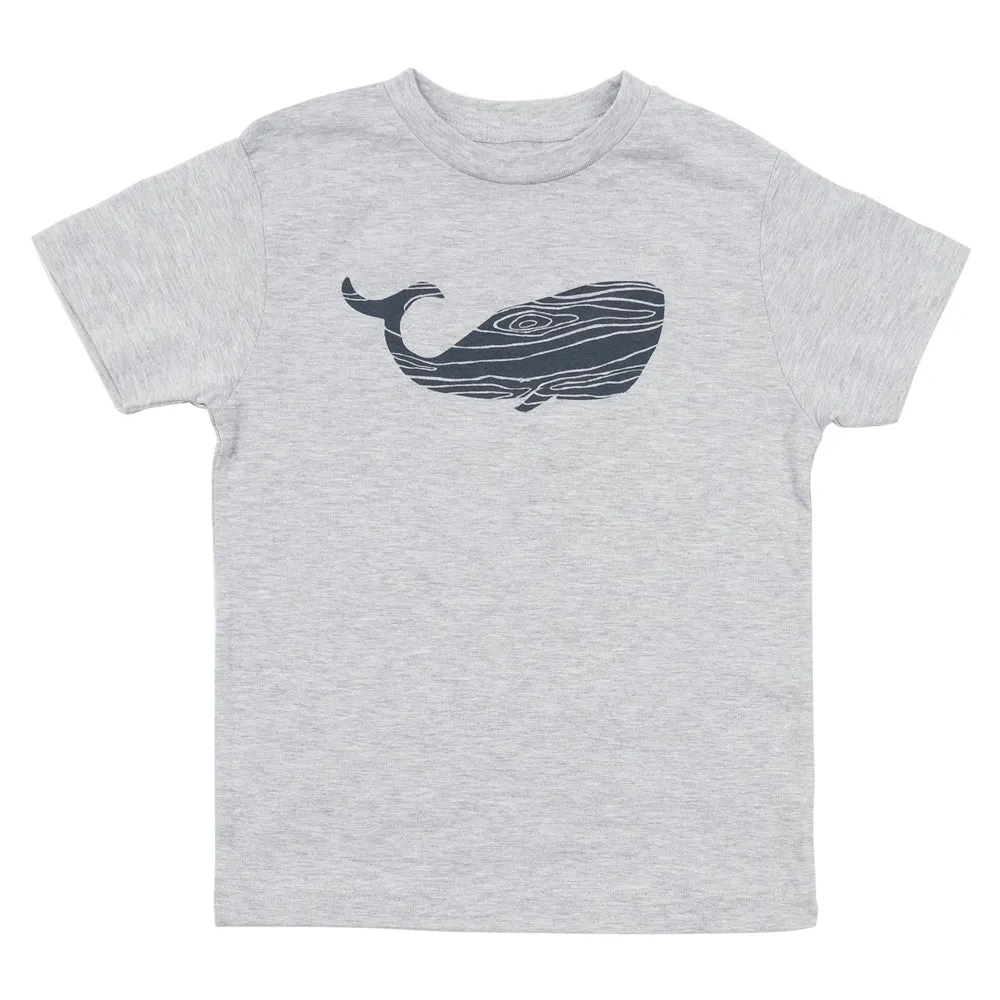 Wood Grain Whale Kids Tee