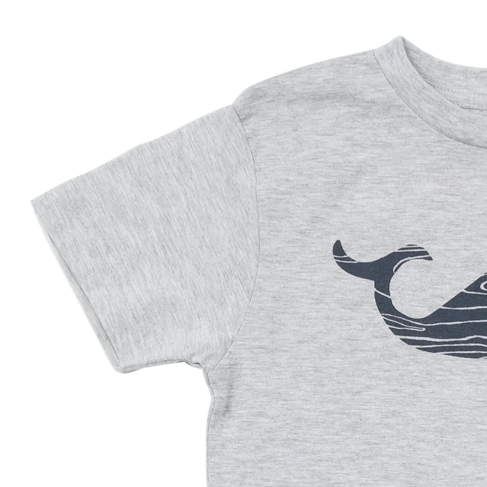 Wood Grain Whale Kids Tee