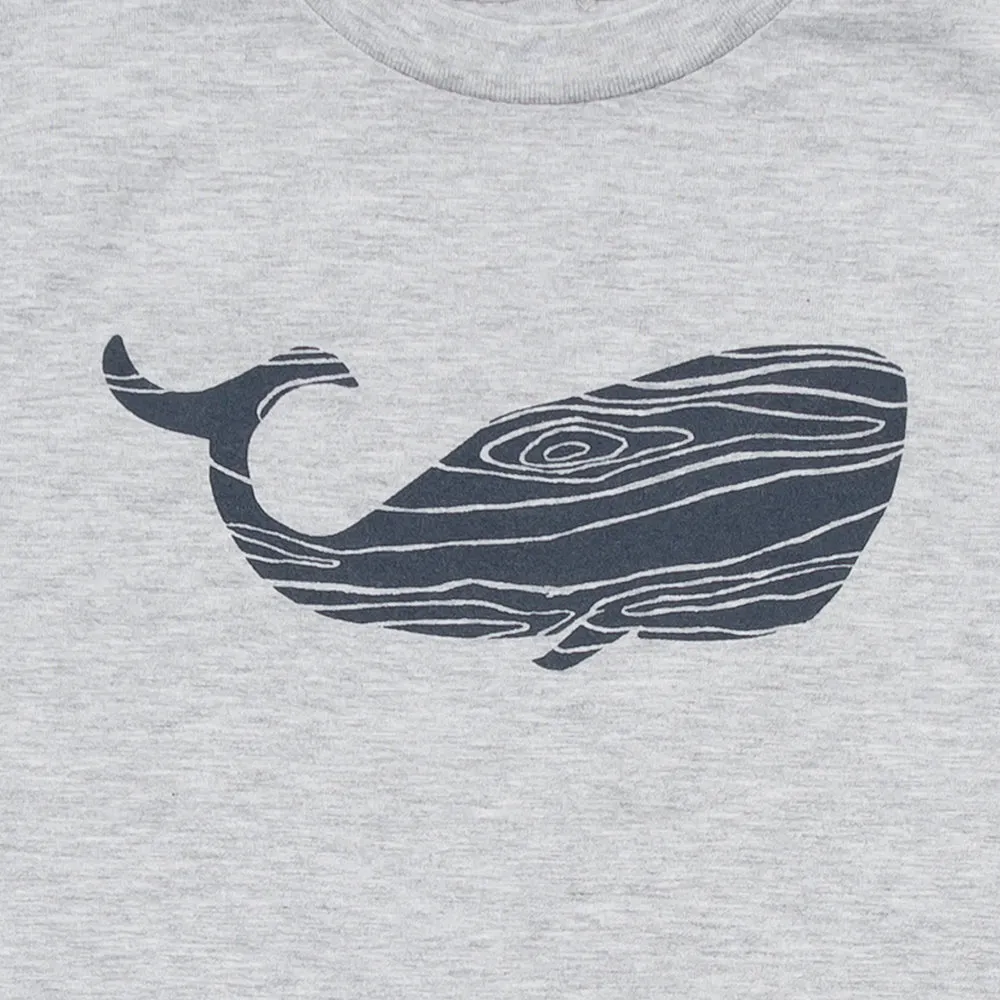 Wood Grain Whale Kids Tee